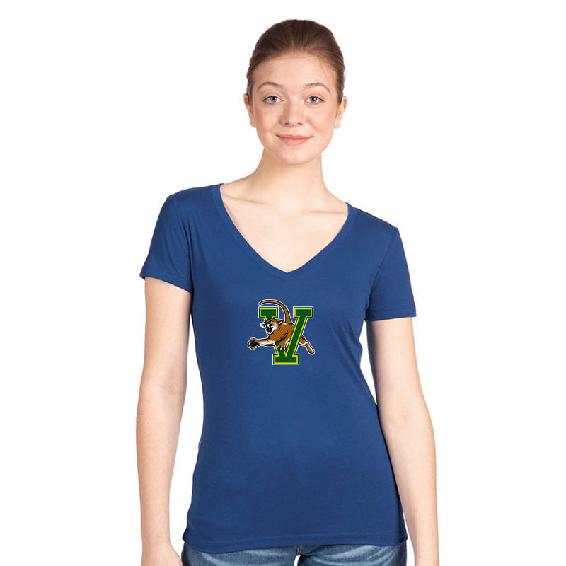 Women's  Vermont Catamounts  Next Level V-Neck T-Shirt